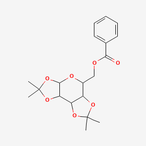 molecular formula C19H24O7 B2989710 (4,4,11,11-tetramethyl-3,5,7,10,12-pentaoxatricyclo[7.3.0.02,6]dodecan-8-yl)methyl benzoate CAS No. 347412-06-0