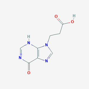 molecular formula C8H8N4O3 B029898 3-(6-氧代-3H-嘌呤-9-基)丙酸 CAS No. 34397-00-7