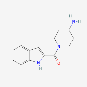 B2989822 (4-aminopiperidin-1-yl)(1H-indol-2-yl)methanone CAS No. 1153131-79-3