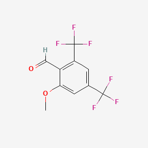 molecular formula C10H6F6O2 B2989866 2-Methoxy-4,6-bis(trifluoromethyl)benzaldehyde CAS No. 180134-14-9