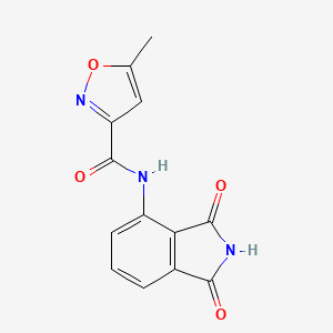 molecular formula C13H9N3O4 B2989980 N-(1,3-dioxoisoindolin-4-yl)-5-methylisoxazole-3-carboxamide CAS No. 955753-62-5
