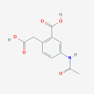molecular formula C11H11NO5 B2989984 2-(Carboxymethyl)-5-acetamidobenzoic acid CAS No. 857817-75-5