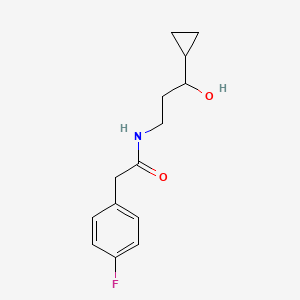 molecular formula C14H18FNO2 B2990017 N-(3-cyclopropyl-3-hydroxypropyl)-2-(4-fluorophenyl)acetamide CAS No. 1396791-41-5