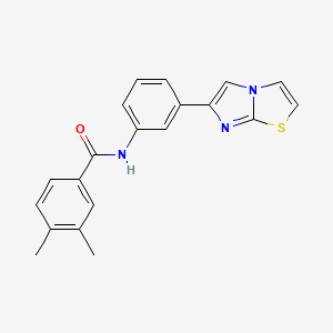 B2990062 N-(3-(imidazo[2,1-b]thiazol-6-yl)phenyl)-3,4-dimethylbenzamide CAS No. 893969-44-3