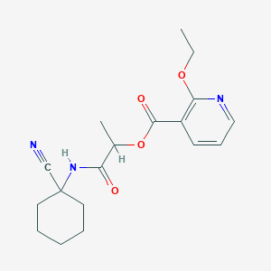 molecular formula C18H23N3O4 B2990103 [1-[(1-Cyanocyclohexyl)amino]-1-oxopropan-2-yl] 2-ethoxypyridine-3-carboxylate CAS No. 938925-94-1