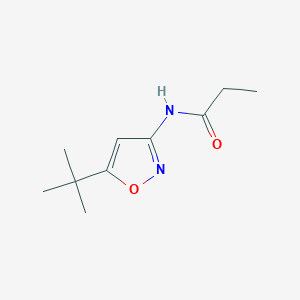 molecular formula C10H16N2O2 B2990106 N-(5-tert-butyl-1,2-oxazol-3-yl)propanamide CAS No. 74011-62-4