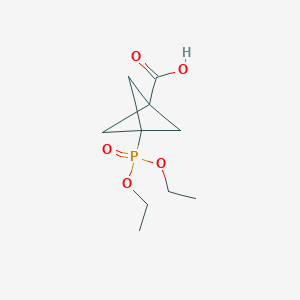 molecular formula C10H17O5P B2990109 3-(diethoxyphosphoryl)bicyclo[1.1.1]pentane-1-carboxylic acid CAS No. 2551116-28-8