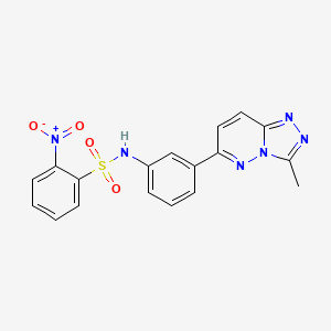 N-(3-(3-methyl-[1,2,4]triazolo[4,3-b]pyridazin-6-yl)phenyl)-2-nitrobenzenesulfonamide