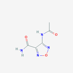 molecular formula C5H6N4O3 B2990120 4-Acetamido-1,2,5-oxadiazole-3-carboxamide CAS No. 304872-98-8