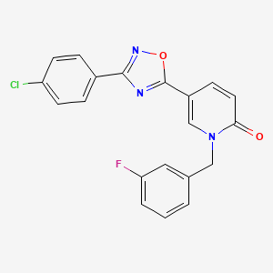 5-(3-(4-chlorophenyl)-1,2,4-oxadiazol-5-yl)-1-(3-fluorobenzyl)pyridin-2(1H)-one