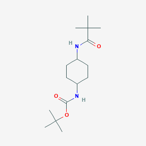 molecular formula C16H30N2O3 B2990129 tert-Butyl (1R*,4R*)-4-pivalamidocyclohexylcarbamate CAS No. 1286273-17-3