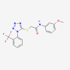 N-(3-methoxyphenyl)-2-({1-[2-(trifluoromethyl)phenyl]-1H-tetrazol-5-yl}sulfanyl)acetamide