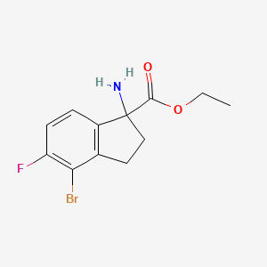 Ethyl 1-amino-4-bromo-5-fluoro-2,3-dihydroindene-1-carboxylate