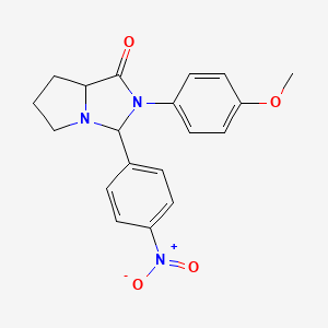 2-(4-methoxyphenyl)-3-(4-nitrophenyl)hexahydro-1H-pyrrolo[1,2-c]imidazol-1-one