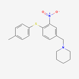 1-{4-[(4-Methylphenyl)sulfanyl]-3-nitrobenzyl}piperidine