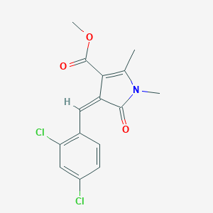 molecular formula C15H13Cl2NO3 B299015 METHYL (4Z)-4-[(2,4-DICHLOROPHENYL)METHYLIDENE]-1,2-DIMETHYL-5-OXO-4,5-DIHYDRO-1H-PYRROLE-3-CARBOXYLATE 