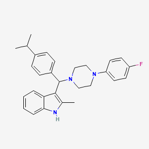 3-((4-(4-fluorophenyl)piperazin-1-yl)(4-isopropylphenyl)methyl)-2-methyl-1H-indole