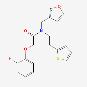 2-(2-fluorophenoxy)-N-(furan-3-ylmethyl)-N-(2-(thiophen-2-yl)ethyl)acetamide