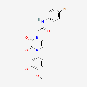 N-(4-bromophenyl)-2-(4-(3,4-dimethoxyphenyl)-2,3-dioxo-3,4-dihydropyrazin-1(2H)-yl)acetamide