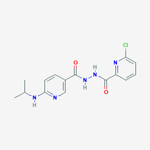 6-Chloro-N'-[6-(propan-2-ylamino)pyridine-3-carbonyl]pyridine-2-carbohydrazide