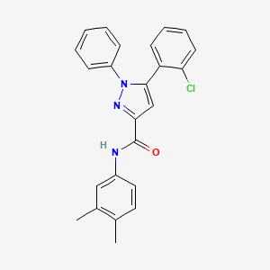 5-(2-chlorophenyl)-N-(3,4-dimethylphenyl)-1-phenyl-1H-pyrazole-3-carboxamide