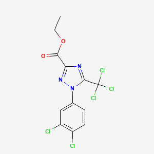 ethyl 1-(3,4-dichlorophenyl)-5-(trichloromethyl)-1H-1,2,4-triazole-3-carboxylate