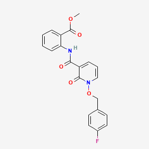 Methyl 2-[[1-[(4-fluorophenyl)methoxy]-2-oxopyridine-3-carbonyl]amino]benzoate
