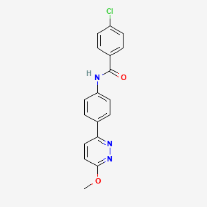 4-chloro-N-(4-(6-methoxypyridazin-3-yl)phenyl)benzamide