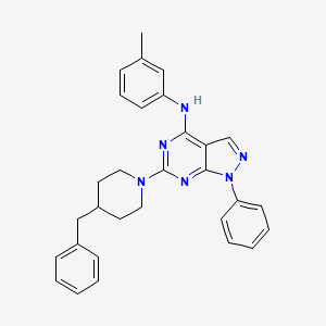 6-(4-benzylpiperidin-1-yl)-N-(3-methylphenyl)-1-phenyl-1H-pyrazolo[3,4-d]pyrimidin-4-amine