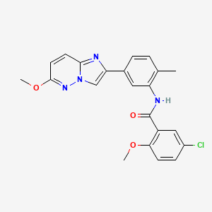 5-chloro-2-methoxy-N-(5-(6-methoxyimidazo[1,2-b]pyridazin-2-yl)-2-methylphenyl)benzamide
