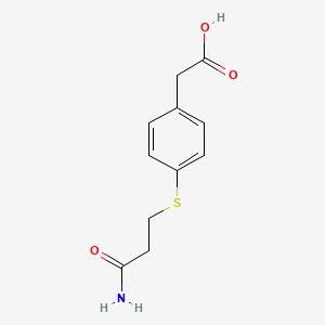 2-{4-[(2-Carbamoylethyl)sulfanyl]phenyl}acetic acid