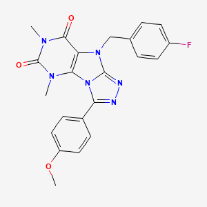 5-[(4-Fluorophenyl)methyl]-8-(4-methoxyphenyl)-1,3-dimethylpurino[8,9-c][1,2,4]triazole-2,4-dione