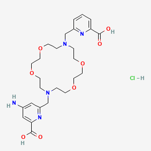molecular formula C26H38ClN5O8 B2990226 Macropa-NH2 hydrochloride CAS No. 2443966-86-5
