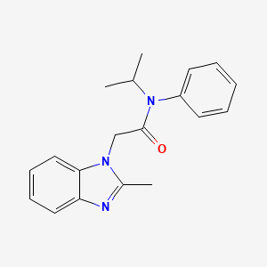 molecular formula C19H21N3O B2990228 2-(2-methylbenzimidazol-1-yl)-N-phenyl-N-propan-2-ylacetamide CAS No. 305346-92-3