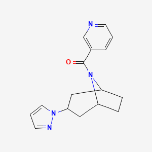((1R,5S)-3-(1H-pyrazol-1-yl)-8-azabicyclo[3.2.1]octan-8-yl)(pyridin-3-yl)methanone