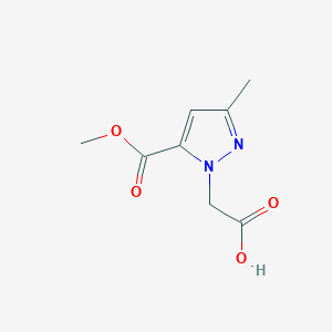 molecular formula C8H10N2O4 B2990278 2-(5-Methoxycarbonyl-3-methylpyrazol-1-yl)acetic acid CAS No. 1552568-38-3