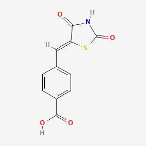 molecular formula C11H7NO4S B2990288 (Z)-4-((2,4-dioxothiazolidin-5-ylidene)methyl)benzoic acid CAS No. 188111-05-9