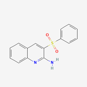 molecular formula C15H12N2O2S B2990463 3-(Benzenesulfonyl)quinolin-2-amine CAS No. 861386-01-8