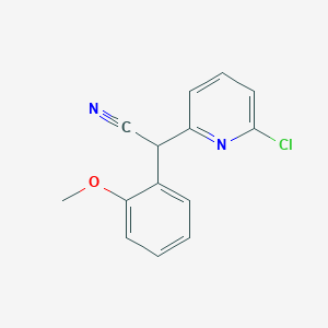 molecular formula C14H11ClN2O B2990480 2-(6-Chloropyridin-2-yl)-2-(2-methoxyphenyl)acetonitrile CAS No. 400089-36-3