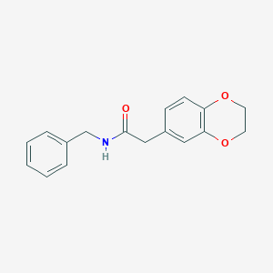 molecular formula C17H17NO3 B2990516 N-benzyl-2-(2,3-dihydro-1,4-benzodioxin-6-yl)acetamide CAS No. 802963-28-6
