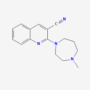 molecular formula C16H18N4 B2990535 2-(4-Methyl-1,4-diazepan-1-yl)quinoline-3-carbonitrile CAS No. 1490242-02-8