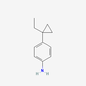 molecular formula C11H15N B2990540 4-(1-Ethylcyclopropyl)aniline CAS No. 2138525-54-7