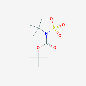 molecular formula C9H17NO5S B2990584 tert-butyl 4,4-dimethyl-2,2-dioxooxathiazolidine-3-carboxylate CAS No. 454248-55-6