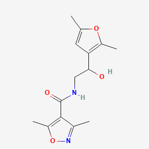 molecular formula C14H18N2O4 B2990623 N-[2-(2,5-dimethylfuran-3-yl)-2-hydroxyethyl]-3,5-dimethyl-1,2-oxazole-4-carboxamide CAS No. 2320861-79-6