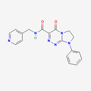 4-oxo-8-phenyl-N-(pyridin-4-ylmethyl)-4,6,7,8-tetrahydroimidazo[2,1-c][1,2,4]triazine-3-carboxamide