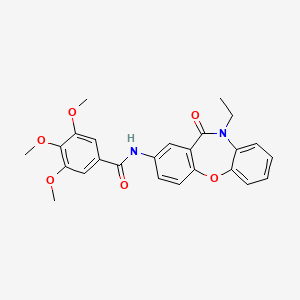 N-(10-ethyl-11-oxo-10,11-dihydrodibenzo[b,f][1,4]oxazepin-2-yl)-3,4,5-trimethoxybenzamide