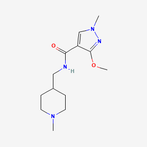 3-methoxy-1-methyl-N-((1-methylpiperidin-4-yl)methyl)-1H-pyrazole-4-carboxamide
