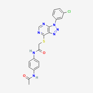 N-(4-acetamidophenyl)-2-((3-(3-chlorophenyl)-3H-[1,2,3]triazolo[4,5-d]pyrimidin-7-yl)thio)acetamide