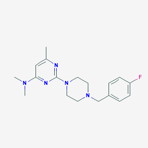 2-[4-[(4-Fluorophenyl)methyl]piperazin-1-yl]-N,N,6-trimethylpyrimidin-4-amine