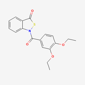 1-(3,4-diethoxybenzoyl)benzo[c]isothiazol-3(1H)-one